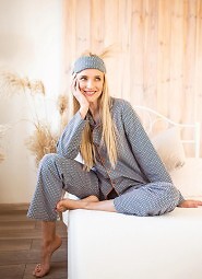 Piżama Key LNS 429 B25 dł/r S-XL rozpinana damska