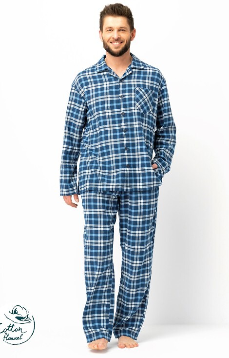 Piżama Key MNS 492 B25 dł/r M-2XL rozpinana męska