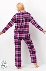 Piżama Key LNS 490 B25 dł/r 2XL-4XL rozpinana damska