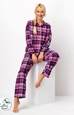Piżama Key LNS 490 B25 dł/r 2XL-4XL rozpinana damska