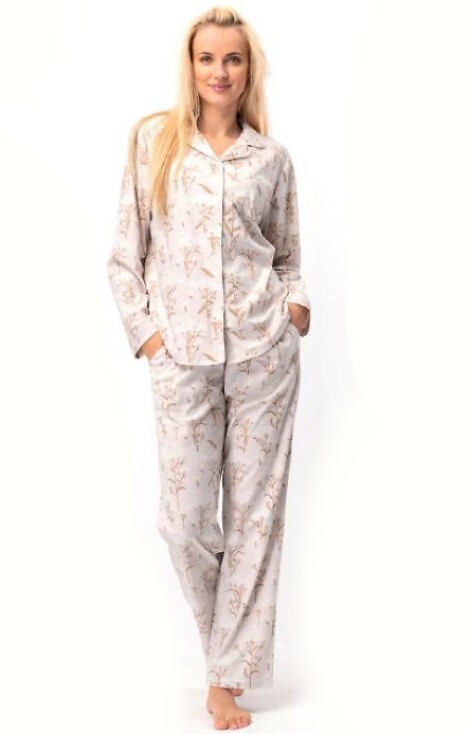 Piżama Key LNS 567 B25 dł/r 2XL-4XL rozpinana damska