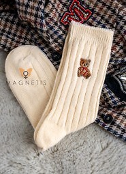 Skarpety Magnetis YN5041 Miś Haft