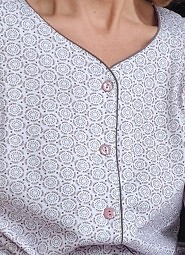 Piżama Luna 388 3/4 3XL Z25/26 damska rozpinana