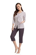 Piżama Luna 388 3/4 M-2XL Z25/26 damska rozpinana