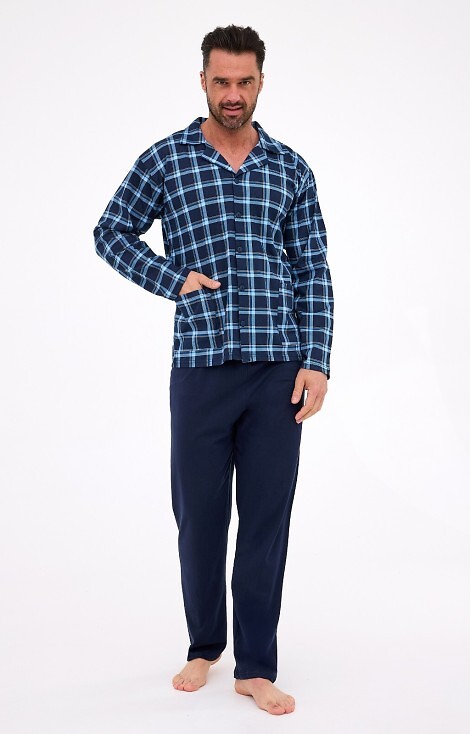 Piżama Cornette 114/81 dł/r 3XL-5XL męska rozpinana