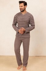 Piżama Regina 490 dł/r M-2XL Z26 męska frotte