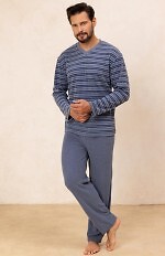 Piżama Regina 490 dł/r M-2XL Z26 męska frotte