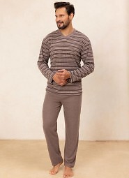 Piżama Regina 490 dł/r M-2XL Z26 męska frotte