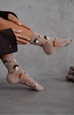 Skarpety Milena 0200-187 Grzyby 37-41