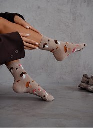 Skarpety Milena 0200-187 Grzyby 37-41