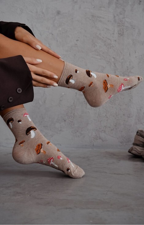 Skarpety Milena 0200-187 Grzyby 37-41