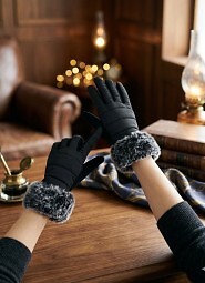 Rękawiczki Be Snazzy RS-006 Damskie Futerko