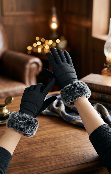 Rękawiczki Be Snazzy RS-006 Damskie Futerko