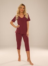 Piżama De Lafense 878 Dahlia kr/r M-2XL