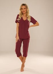 Piżama De Lafense 878 Dahlia kr/r M-2XL