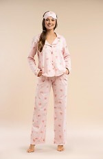 Piżama Belle Reverie MK 39 Rose Devotion dł/r S-L rozpinana