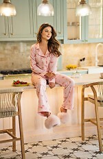 Piżama Belle Reverie MK 39 Rose Devotion dł/r S-L rozpinana