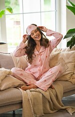 Piżama Belle Reverie MK 39 Rose Devotion dł/r S-L rozpinana