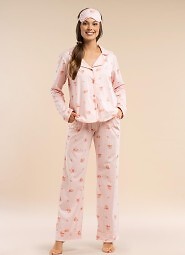 Piżama Belle Reverie MK 39 Rose Devotion dł/r S-L rozpinana