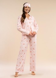 Piżama Belle Reverie MK 39 Rose Devotion dł/r S-L rozpinana