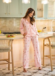 Piżama Belle Reverie MK 39 Rose Devotion dł/r S-L rozpinana