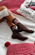 Skarpety Milena 1283-031 Świąteczne Miś 37-41