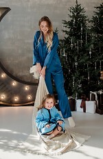 Piżama De Lafense 883 Cordelia dł/r M-2XL rozpinana