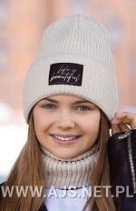 Czapka AJS 50-260 dziewczęca
