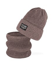 Komplet AJS 50-268 Czapka+komin chłopięcy