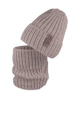 Komplet AJS 50-261 Czapka+komin dziewczęcy