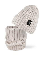 Komplet AJS 50-207 Czapka+golf dziewczęca