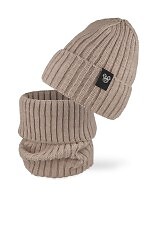 Komplet AJS 50-207 Czapka+golf dziewczęca