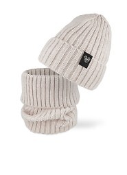 Komplet AJS 50-207 Czapka+golf dziewczęca