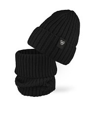 Komplet AJS 50-207 Czapka+golf dziewczęca