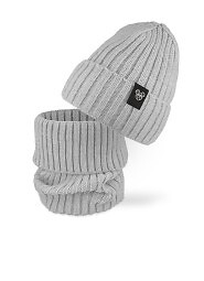 Komplet AJS 50-207 Czapka+golf dziewczęca