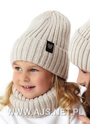 Komplet AJS 50-207 Czapka+golf dziewczęca