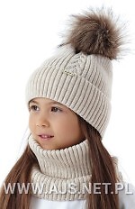 Czapka AJS 50-235 dziewczęca