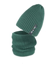 Komplet AJS 50-214 Czapka+komin dwustronny chłpięcy