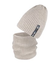 Komplet AJS 50-214 Czapka+komin dwustronny chłpięcy
