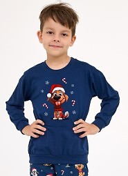 Piżama Cornette Kids Boy 593/173 Dog dł/r Christmas 86-128