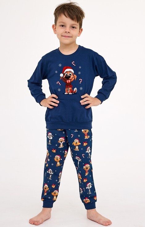 Piżama Cornette Kids Boy 593/173 Dog dł/r Christmas 86-128