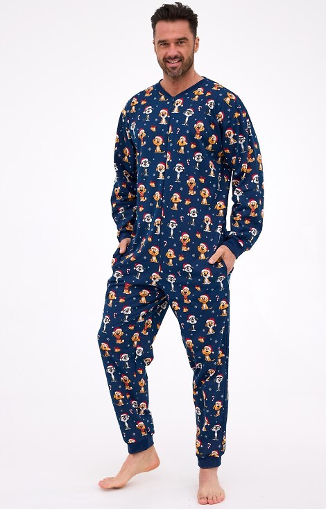 Kombinezon Cornette 196/295 Dog 2 dł/r Christmas S-2XL męski