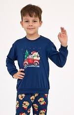 Piżama Cornette Kids Boy 593/172 Teddy 2 dł/r Christmas 86-128