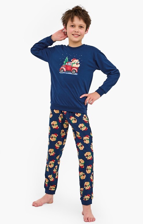 Piżama Cornette Young Boy 966/172 Teddy 2 dł/r Christmas 134-164