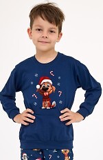 Piżama Cornette Young Boy 966/173 Dog dł/r Christmas 134-164