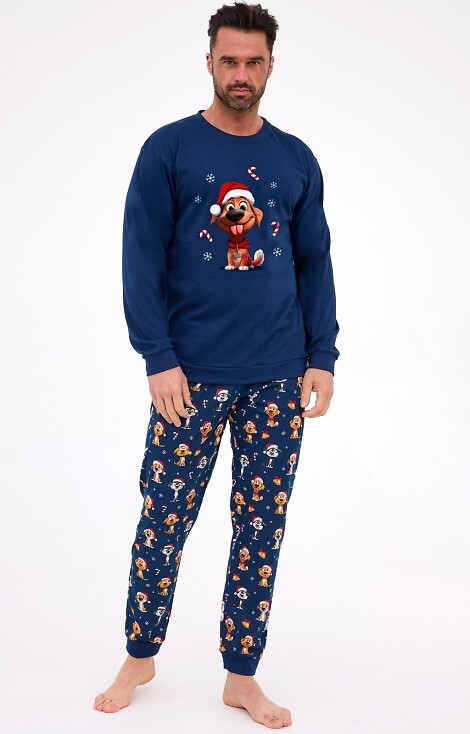 Piżama Cornette 115/294 Dog dł/r Christmas S-2XL męska