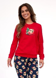 Piżama Cornette 671/422 Teddy dł/r Christmas S-2XL damska
