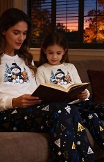 Piżama Cornette 567/427 Snowy Day dł/r Christmas S-2XL damska