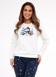 Piżama Cornette 567/427 Snowy Day dł/r Christmas S-2XL