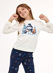 Piżama Cornette Young Girl 978/189 Snowy Day dł/r Christmas 134-164